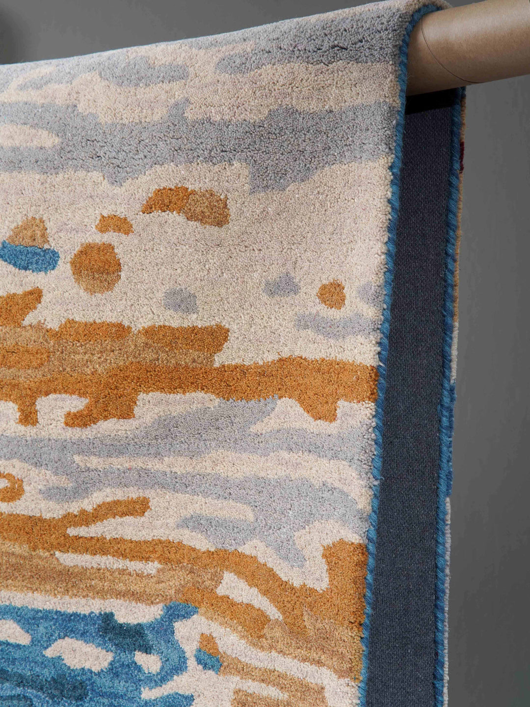 Hand Tufted Wool Area Rug Abstract Multicolor K00S13