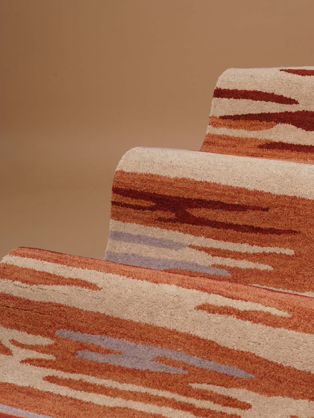Hand Tufted Wool Area Rug Abstract Multicolor K00S14