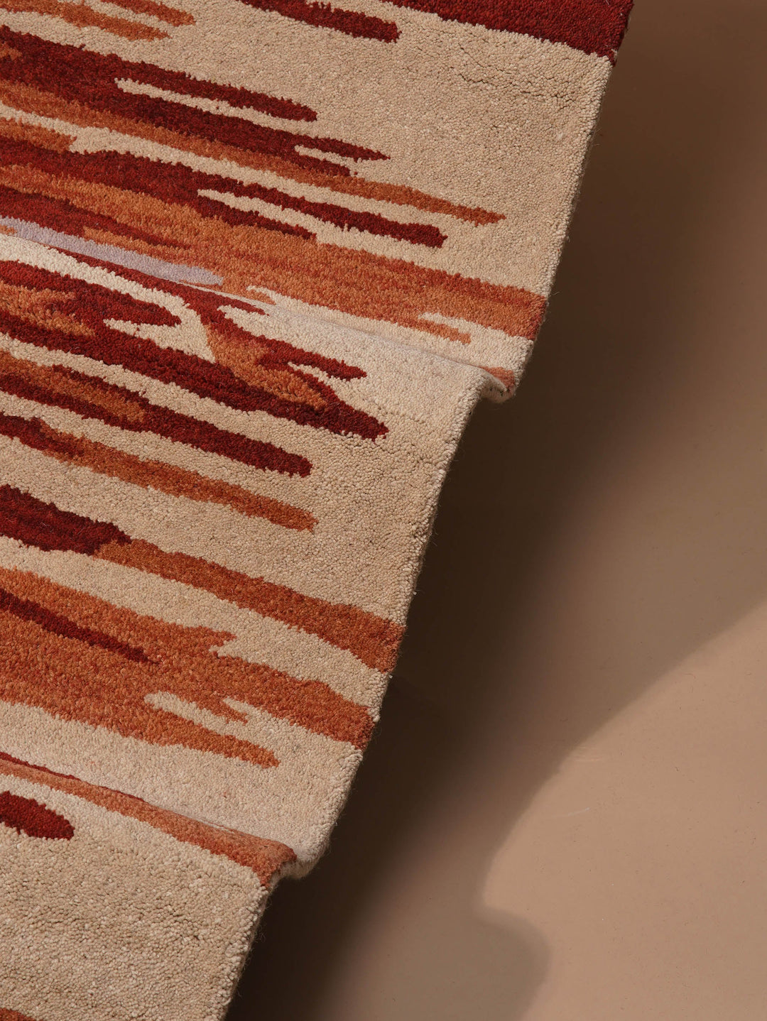 Hand Tufted Wool Area Rug Abstract Multicolor K00S14