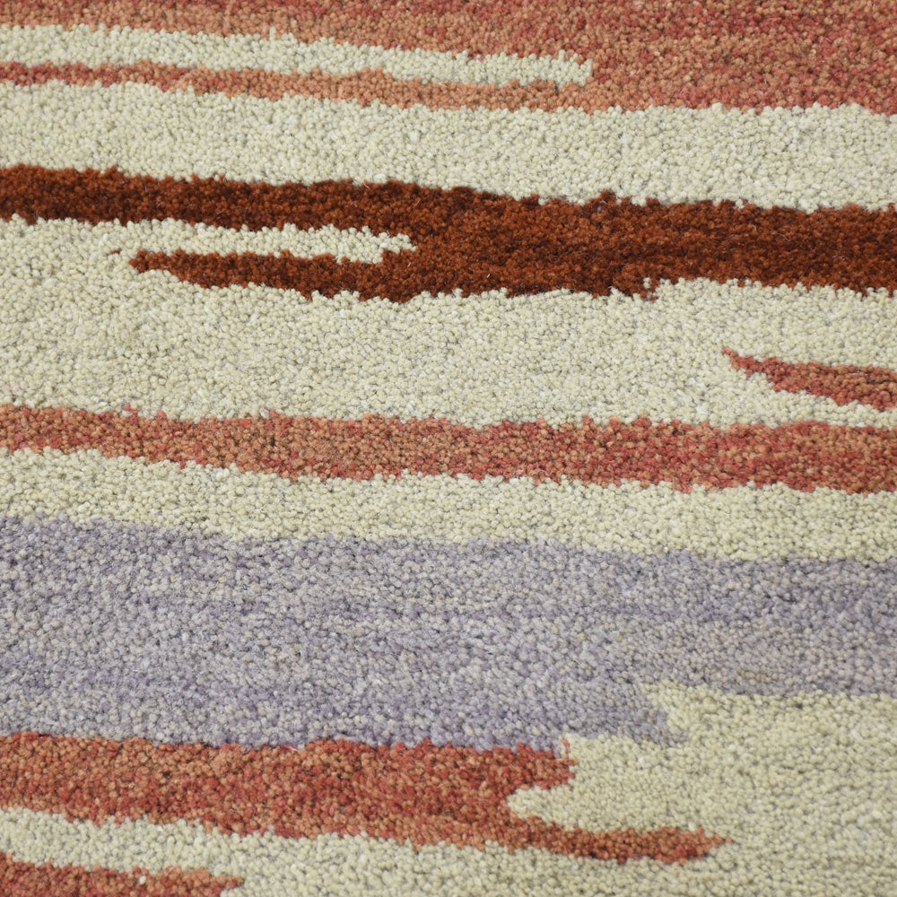 Hand Tufted Wool Area Rug Abstract Multicolor K00S14