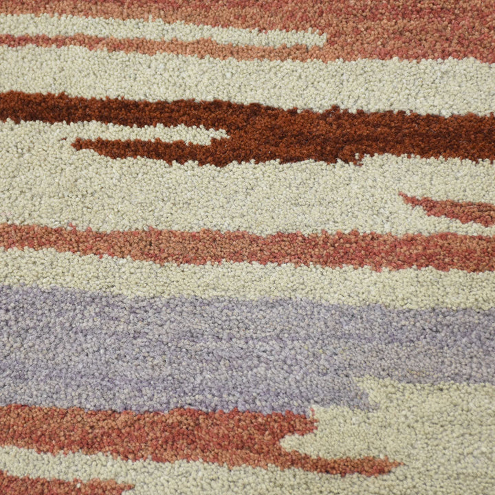Hand Tufted Wool Area Rug Abstract Multicolor K00S14