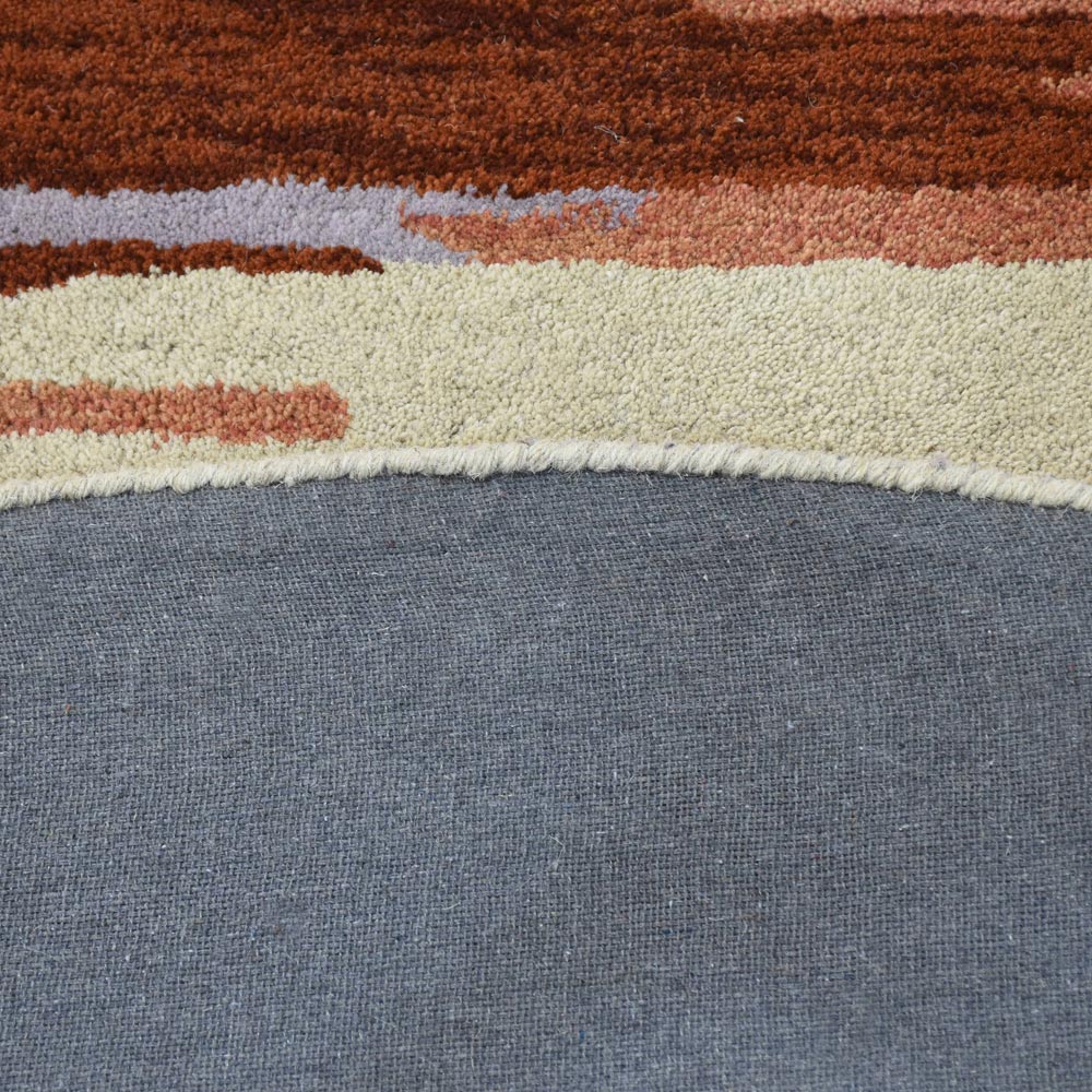 Hand Tufted Wool Area Rug Abstract Multicolor K00S14