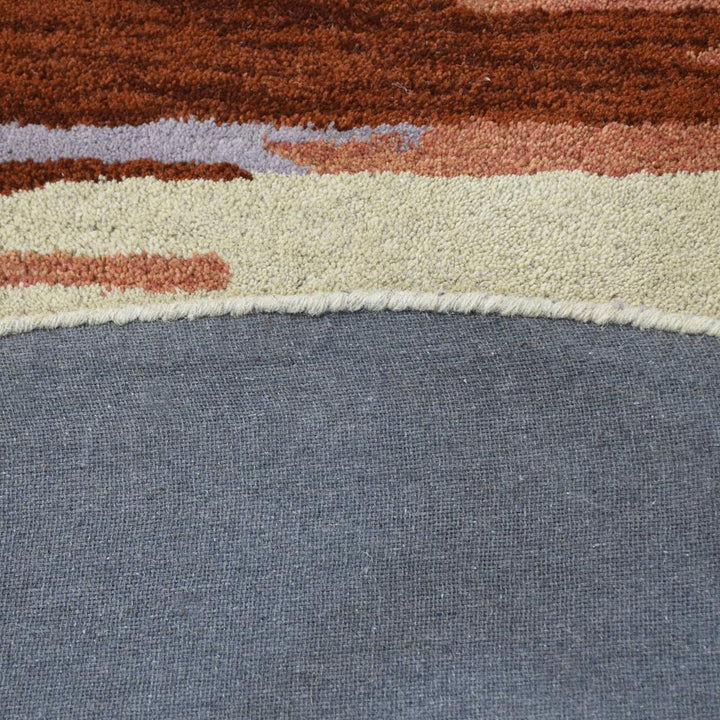 Hand Tufted Wool Area Rug Abstract Multicolor K00S14