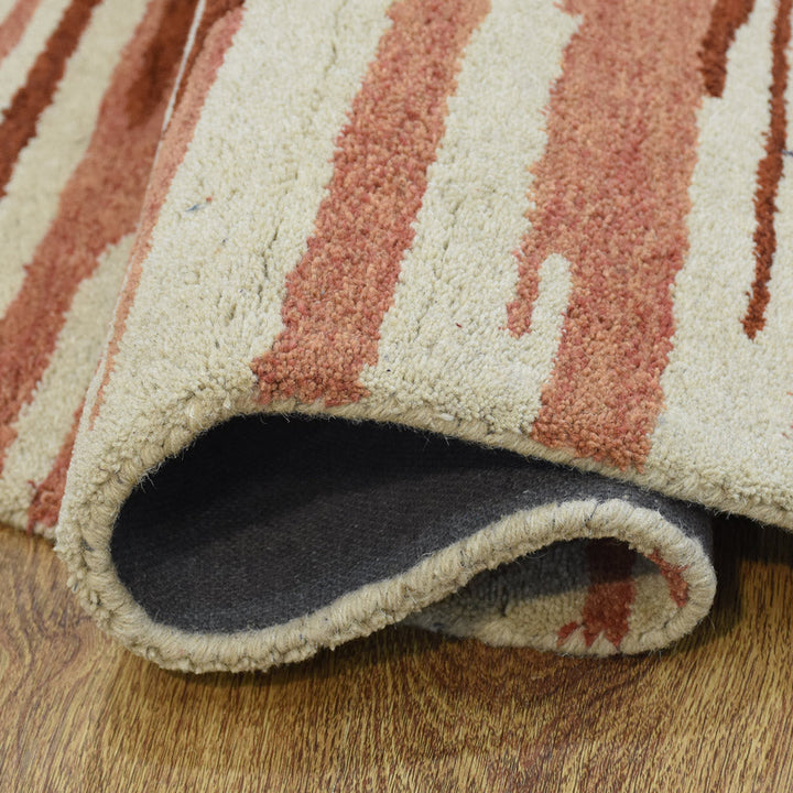 Hand Tufted Wool Area Rug Abstract Multicolor K00S14