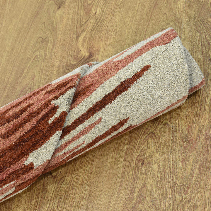 Hand Tufted Wool Area Rug Abstract Multicolor K00S14