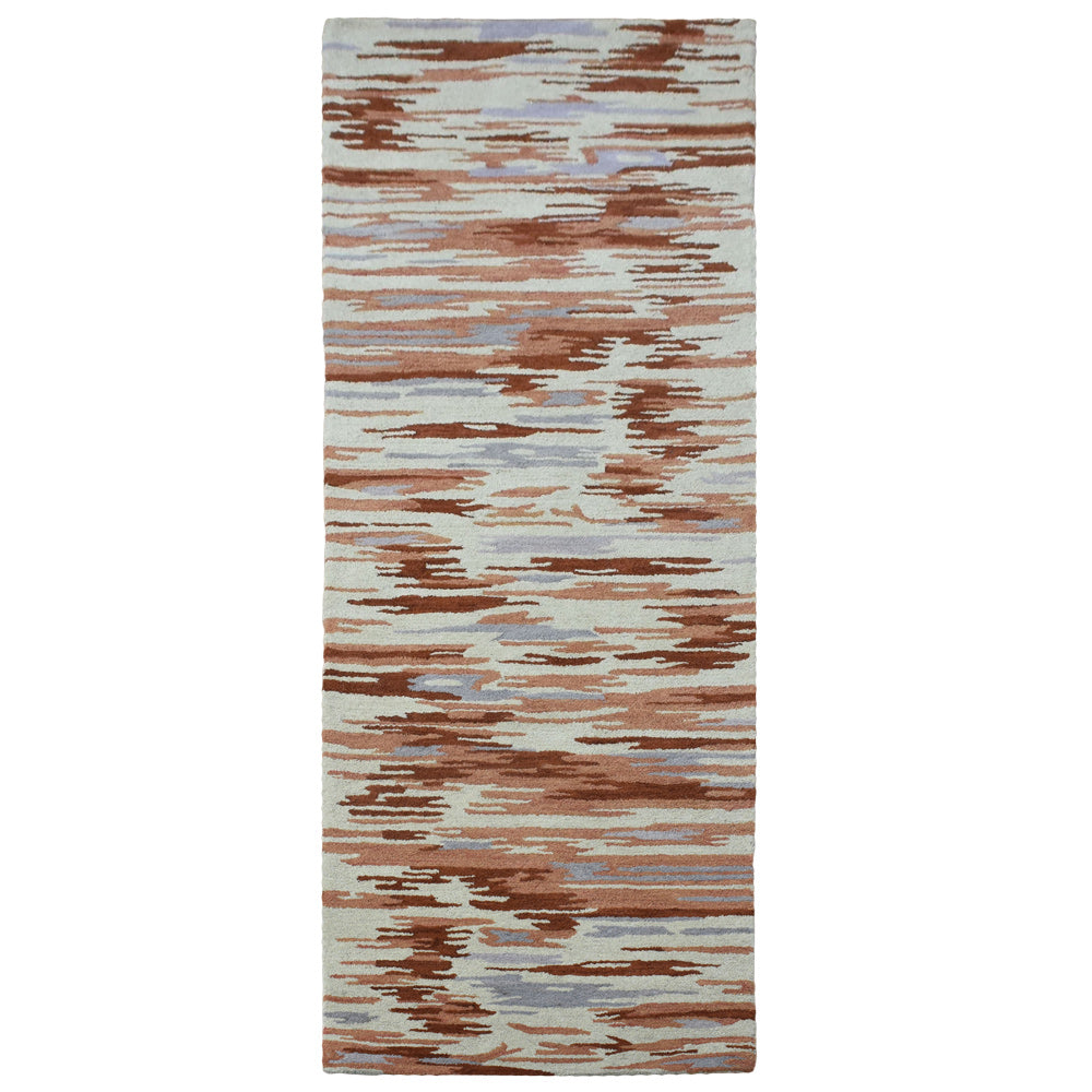 Hand Tufted Wool Area Rug Abstract Multicolor K00S14