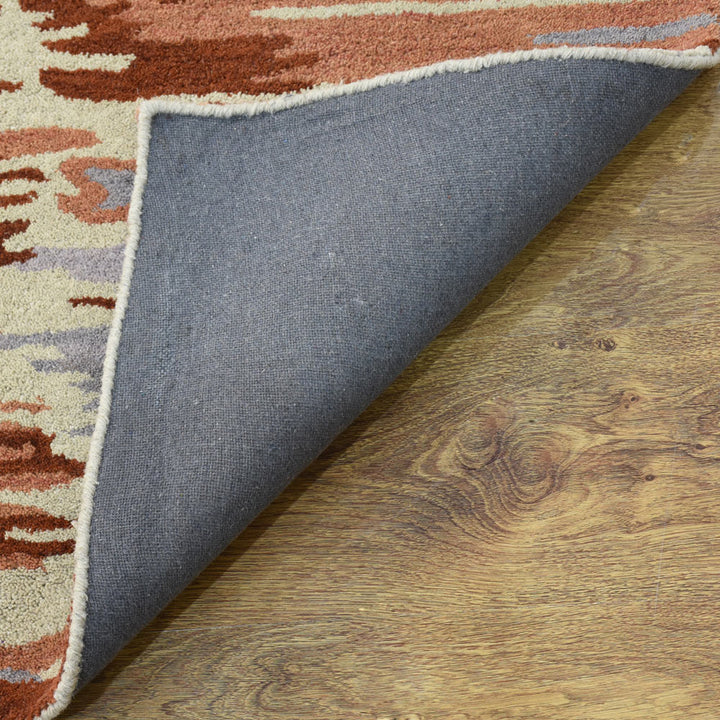 Hand Tufted Wool Area Rug Abstract Multicolor K00S14