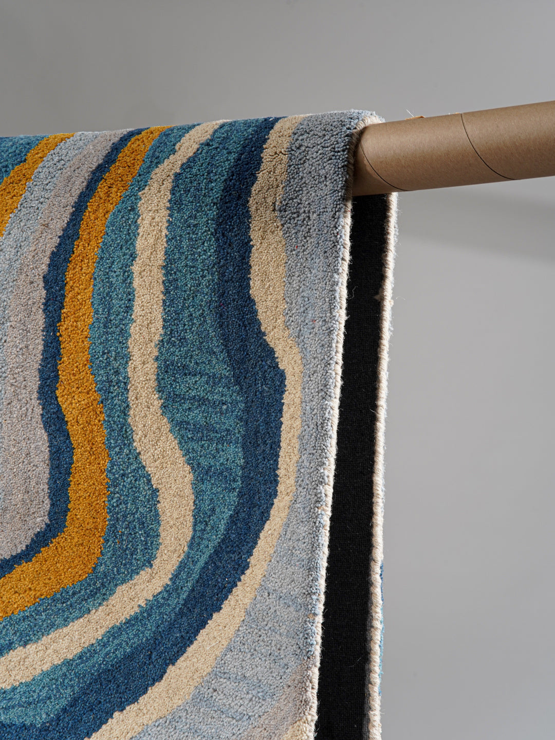 Hand Tufted Wool Area Rug Abstract Multicolor K00S17