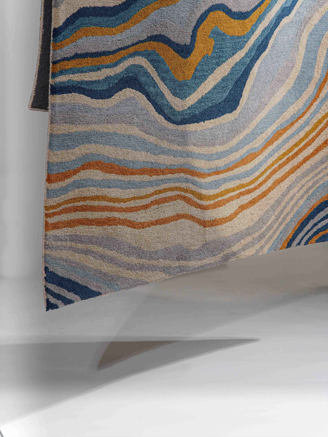 Hand Tufted Wool Area Rug Abstract Multicolor K00S17