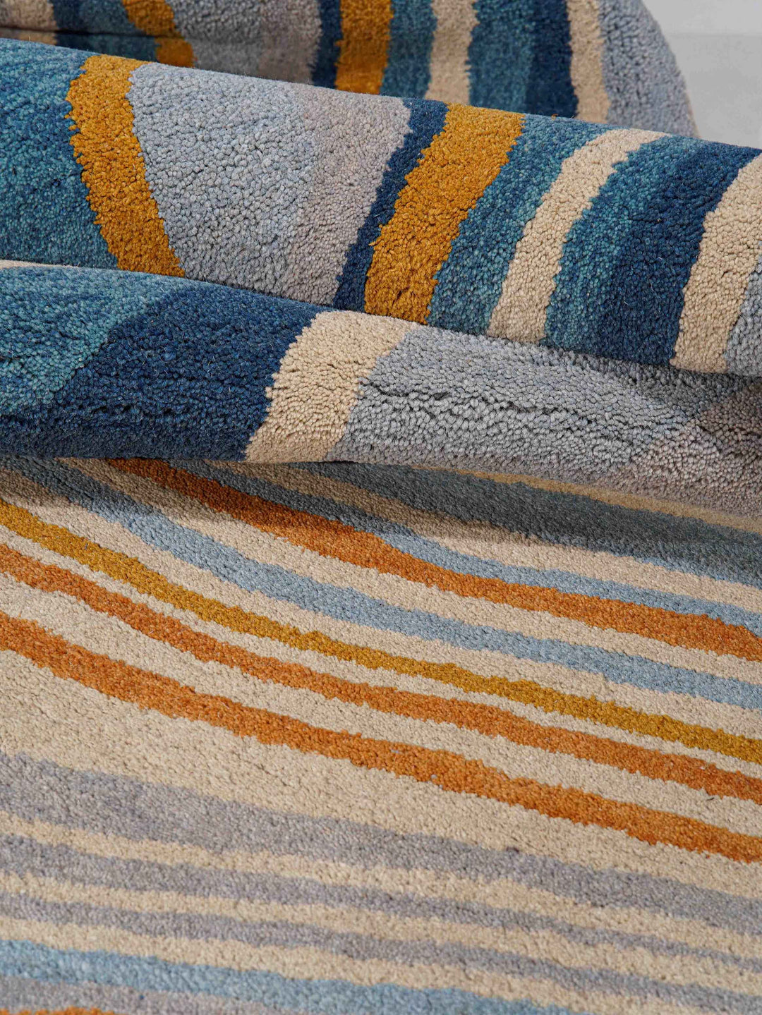 Hand Tufted Wool Area Rug Abstract Multicolor K00S17