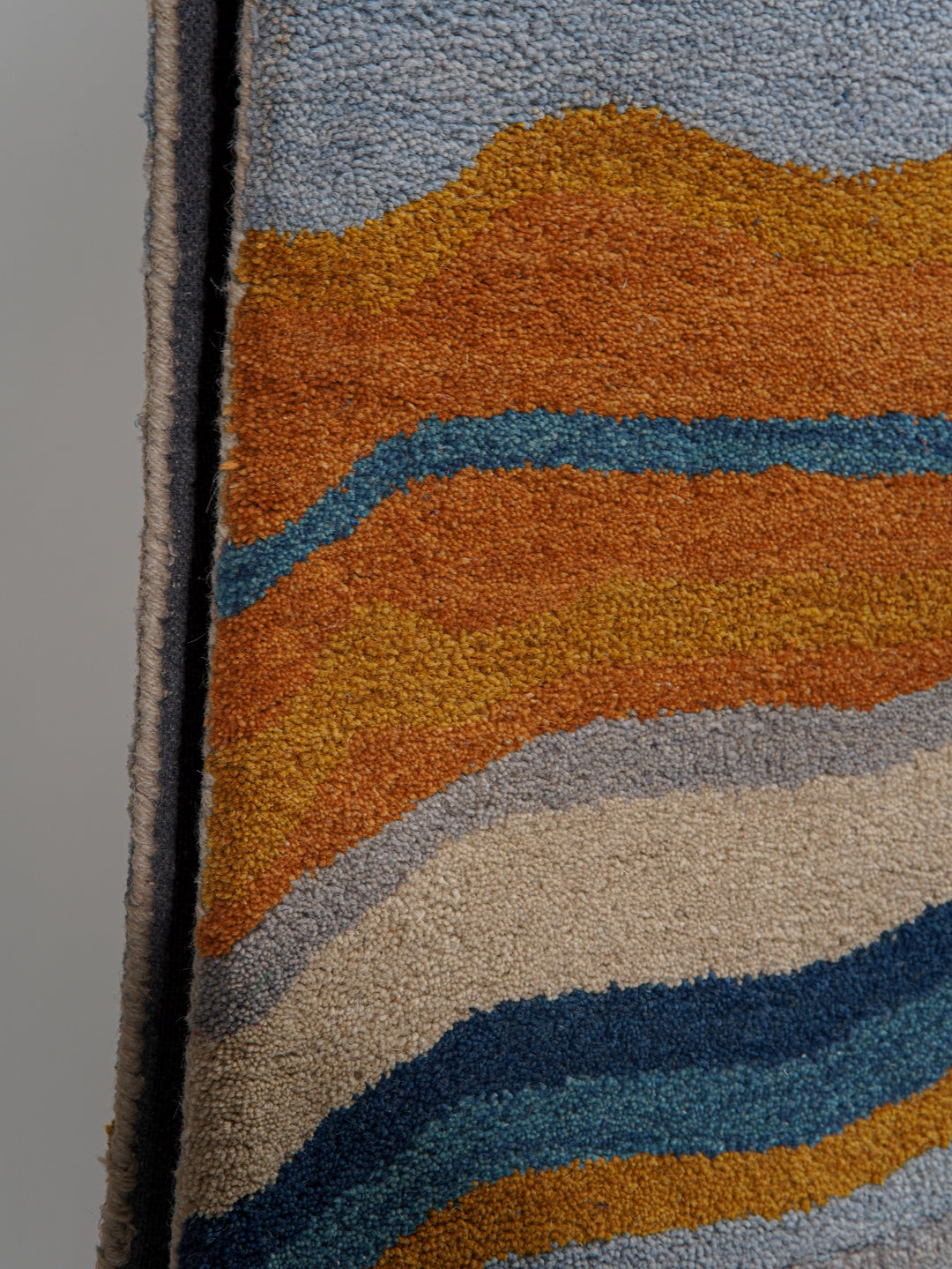 Hand Tufted Wool Area Rug Abstract Multicolor K00S17