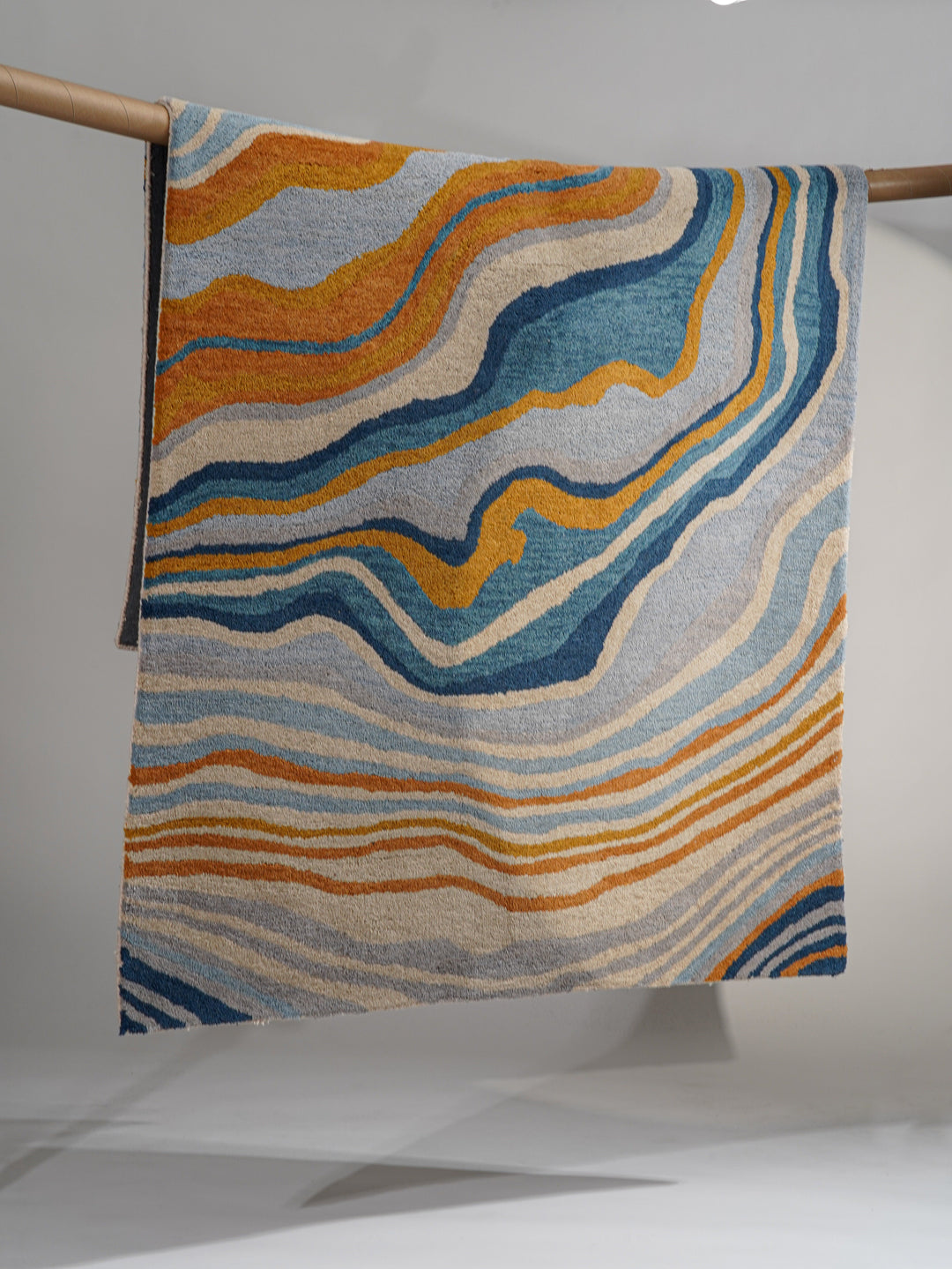 Hand Tufted Wool Area Rug Abstract Multicolor K00S17