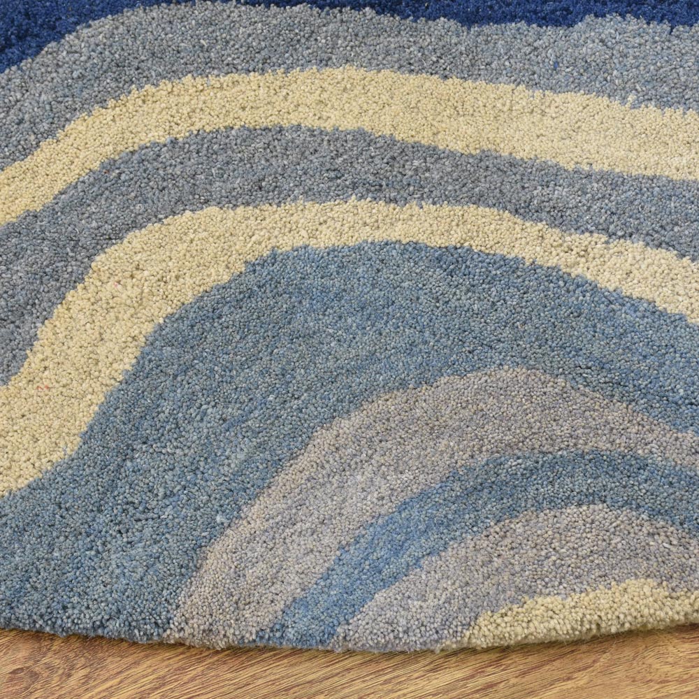 Hand Tufted Wool Area Rug Abstract Multicolor K00S17