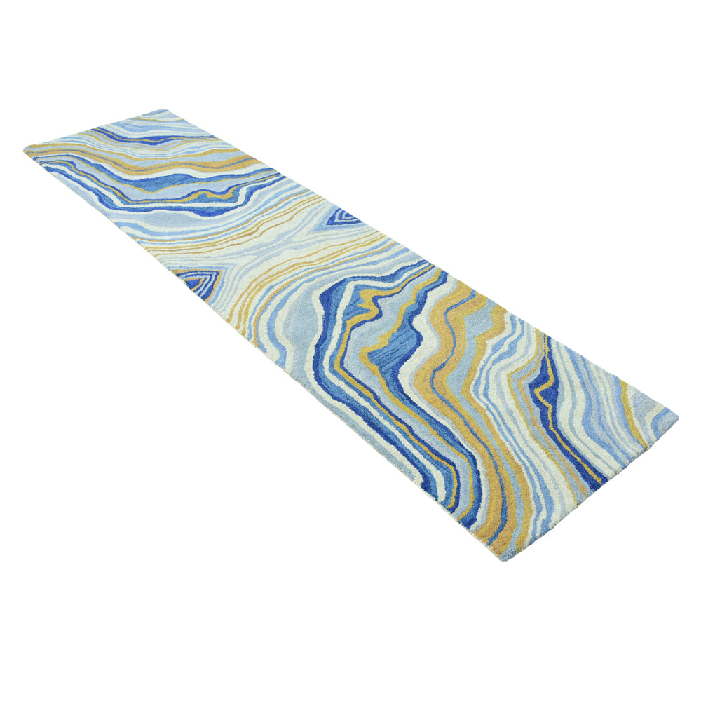 Hand Tufted Wool Area Rug Abstract Multicolor K00S17