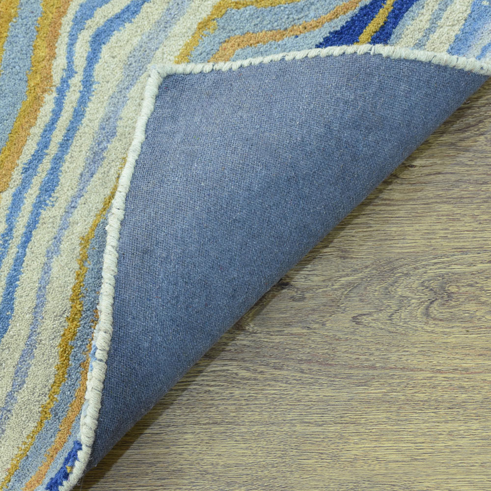 Hand Tufted Wool Area Rug Abstract Multicolor K00S17