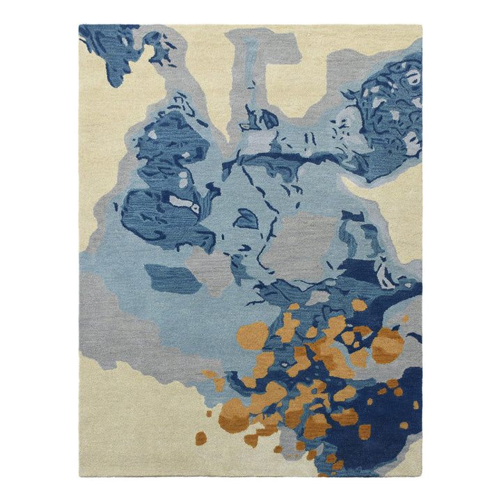 Hand Tufted Wool Area Rug Abstract Multicolor K00S18
