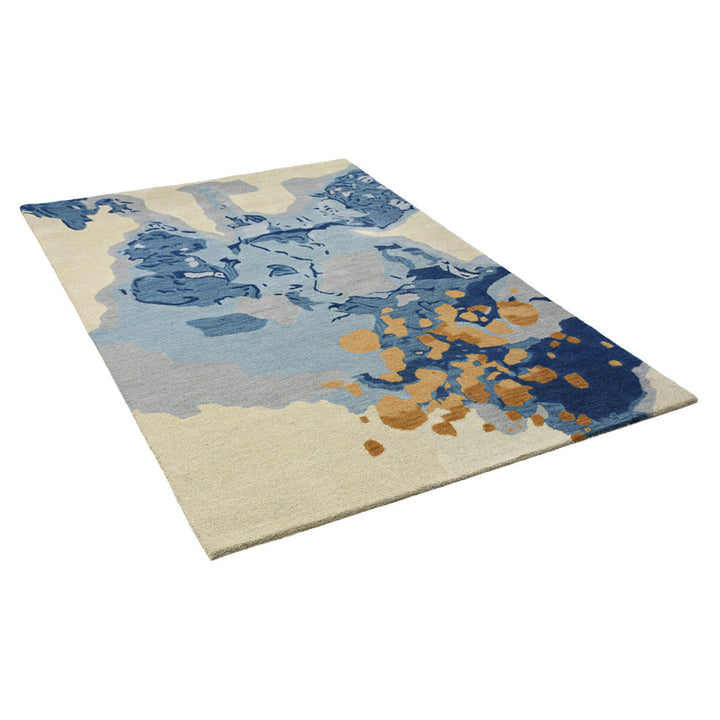 Hand Tufted Wool Area Rug Abstract Multicolor K00S18