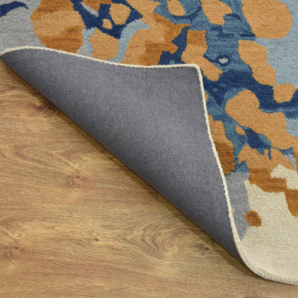 Hand Tufted Wool Area Rug Abstract Multicolor K00S18