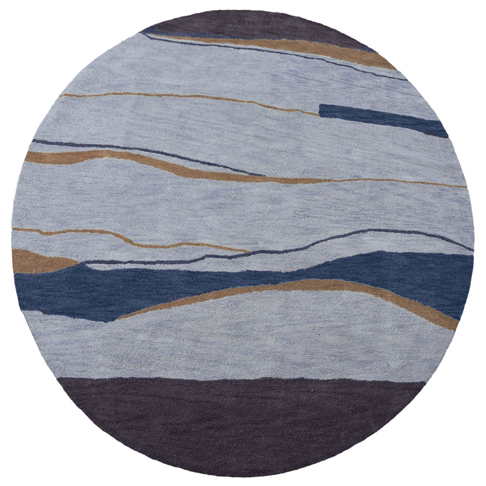 Hand Tufted Wool Area Rug Contemporary Multicolor K00S19