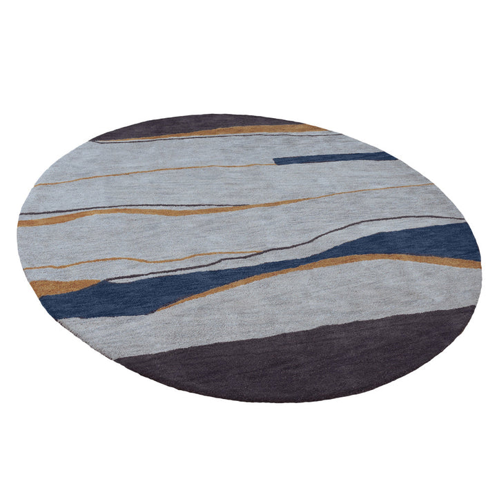 Hand Tufted Wool Area Rug Contemporary Multicolor K00S19