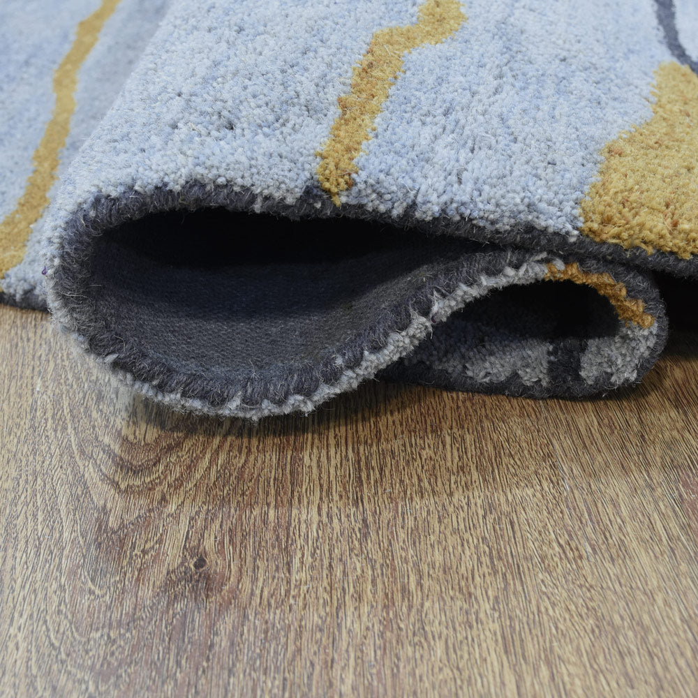 Hand Tufted Wool Area Rug Contemporary Multicolor K00S19