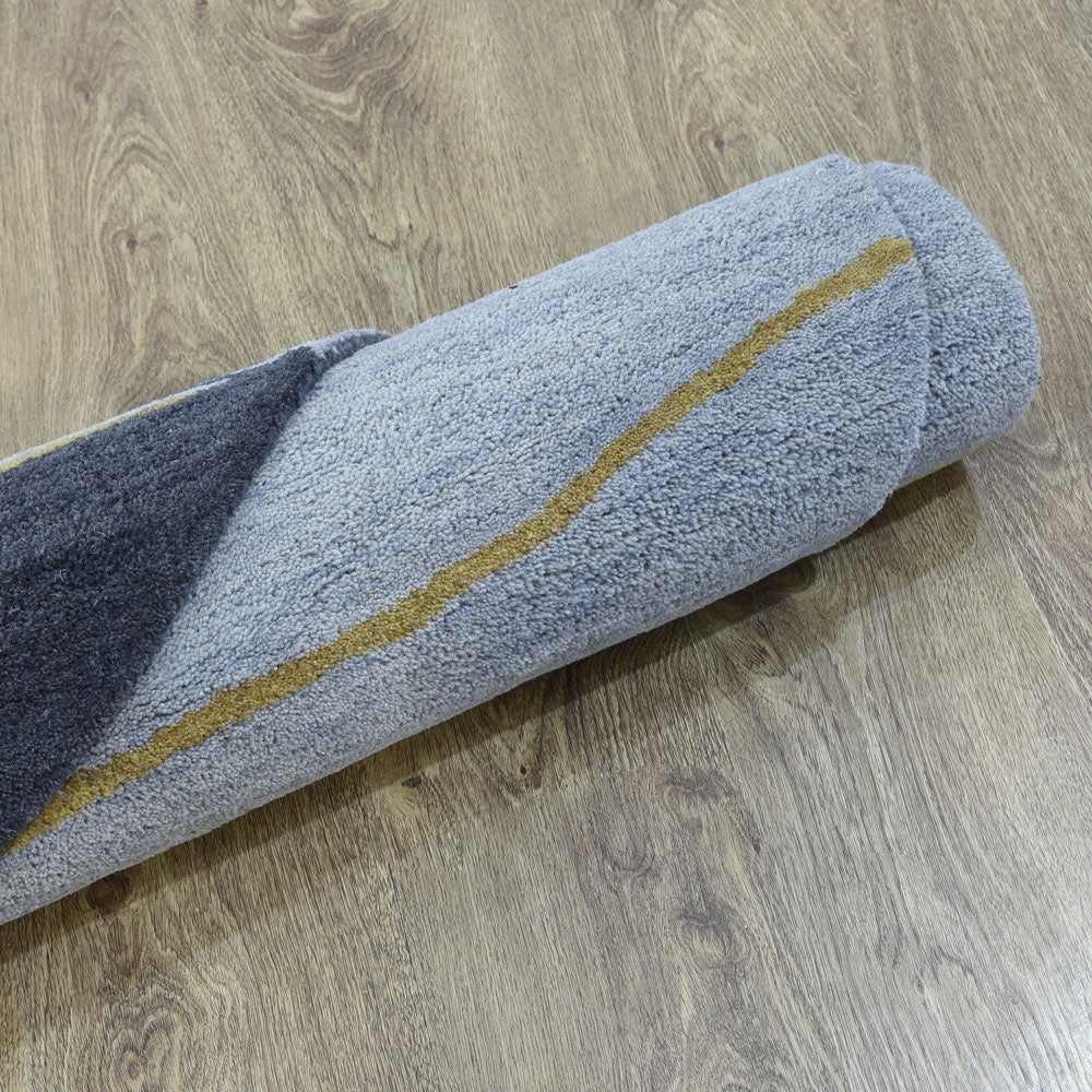 Hand Tufted Wool Area Rug Contemporary Multicolor K00S19