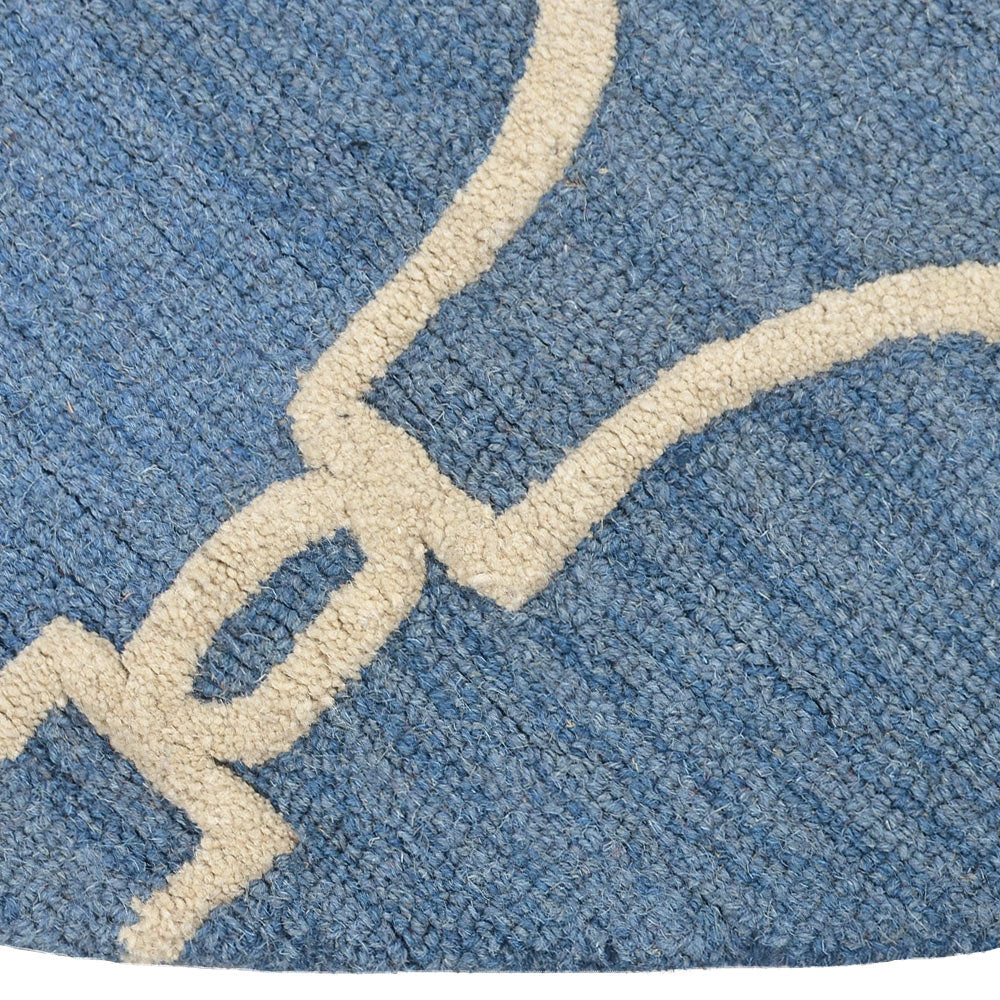 Hand Tufted Wool Area Rug Geometric Beige Brown K01004