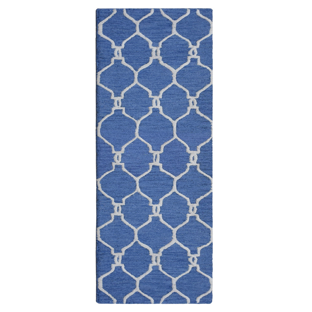 Hand Tufted Wool Area Rug Geometric Beige Brown K01004