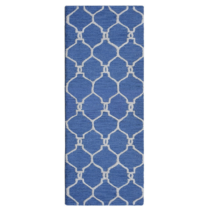 Hand Tufted Wool Area Rug Geometric Beige Brown K01004