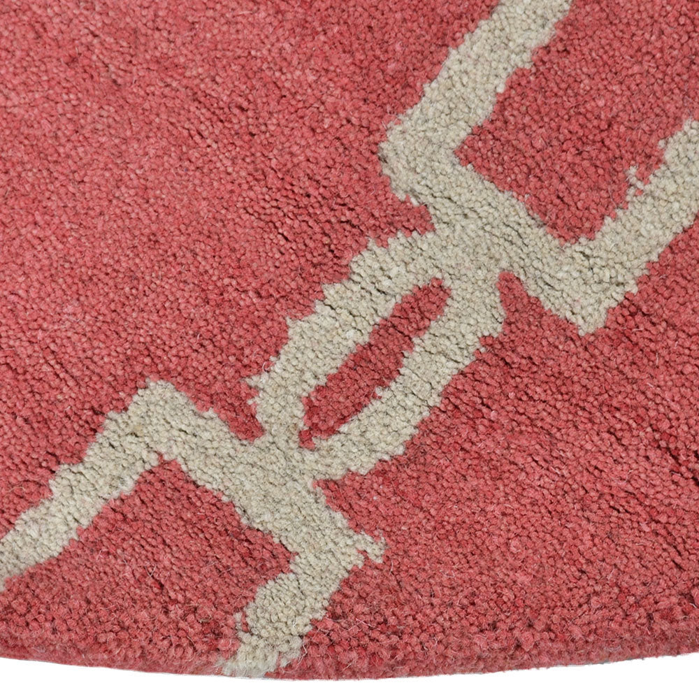 Hand Tufted Wool Area Rug Geometric Beige Brown K01004