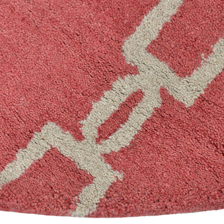 Hand Tufted Wool Area Rug Geometric Beige Brown K01004
