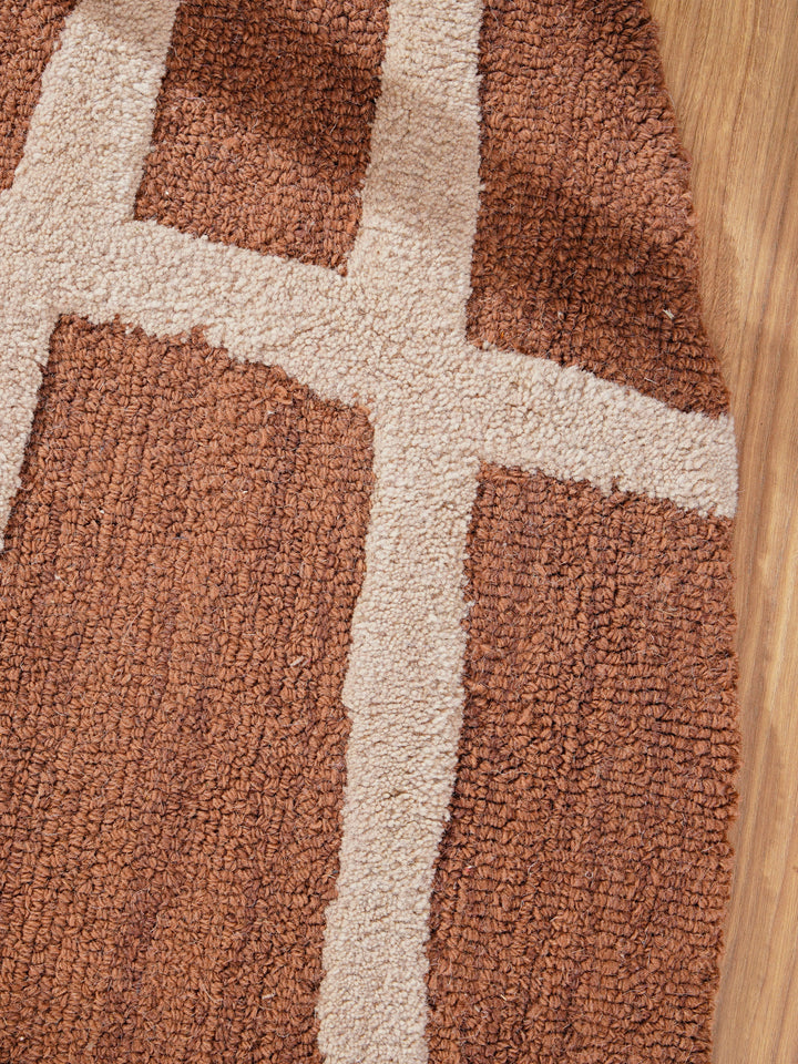 Hand Tufted Wool Area Rug Contemporary Black K02001