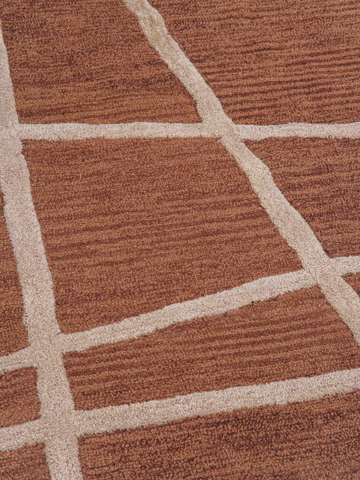 Hand Tufted Wool Area Rug Contemporary Black K02001