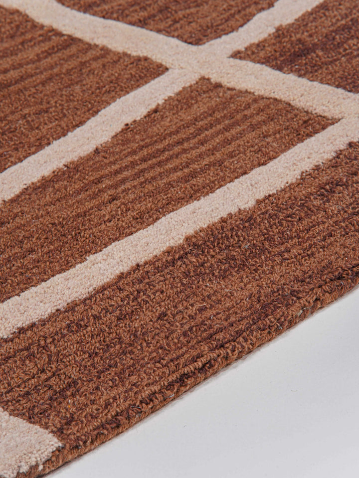 Hand Tufted Wool Area Rug Contemporary Black K02001