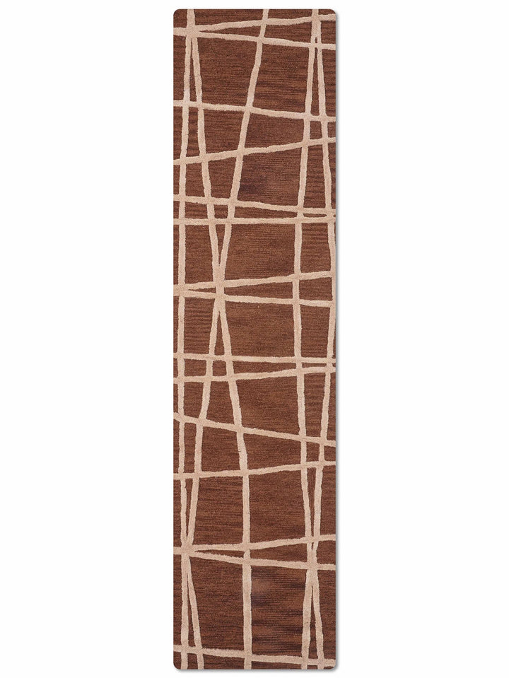 Hand Tufted Wool Area Rug Contemporary Black K02001