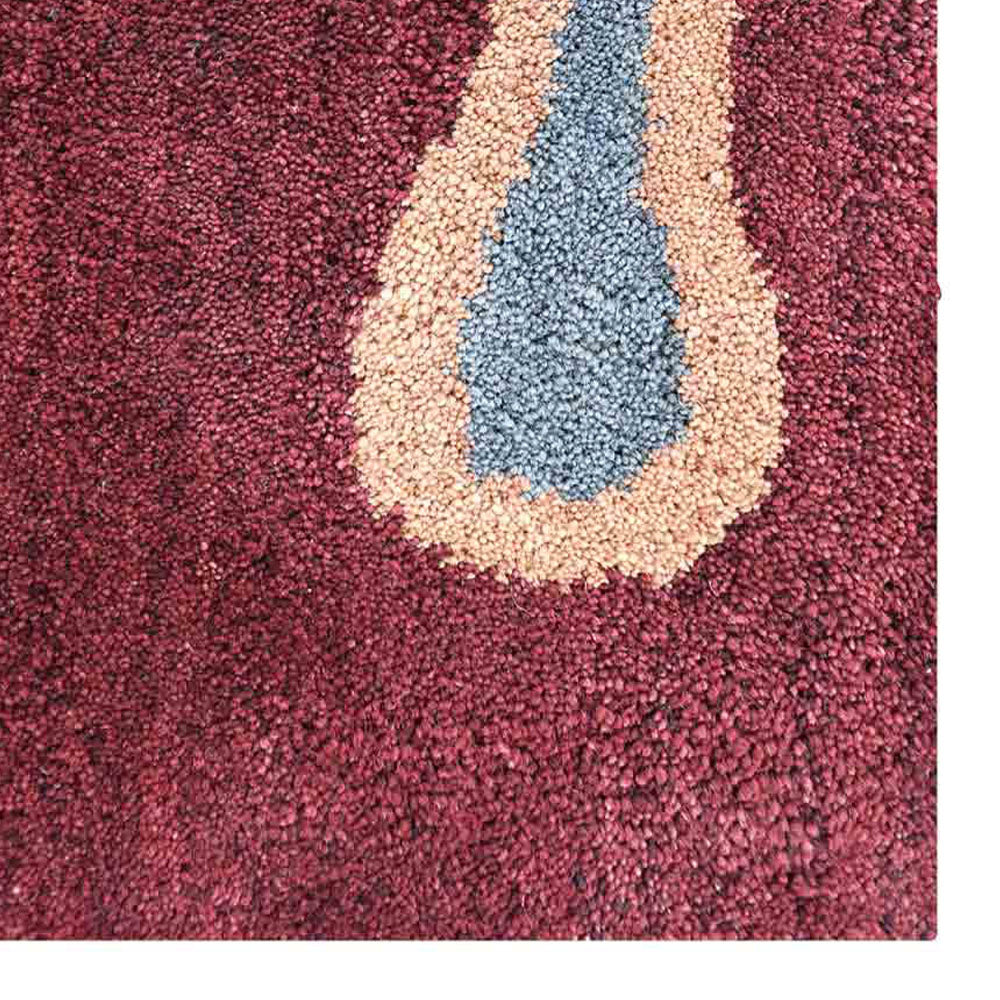 Multicolor Hand-Tufted Wool Kids Rug – Music Theme Design