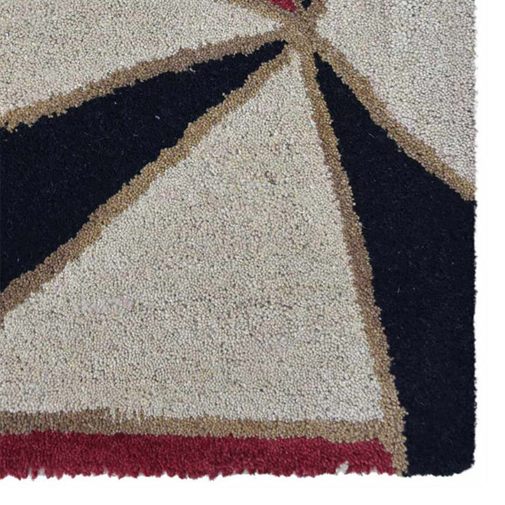 Hand Tufted Wool Area Rug Contemporary Multicolor K03075