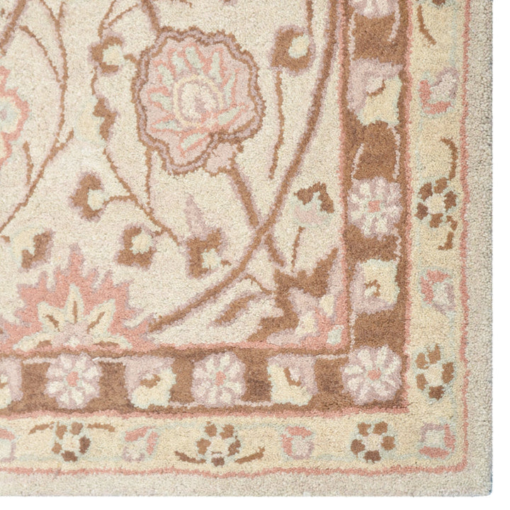 Hand Tufted Wool Area Rug Oriental Cream K05202