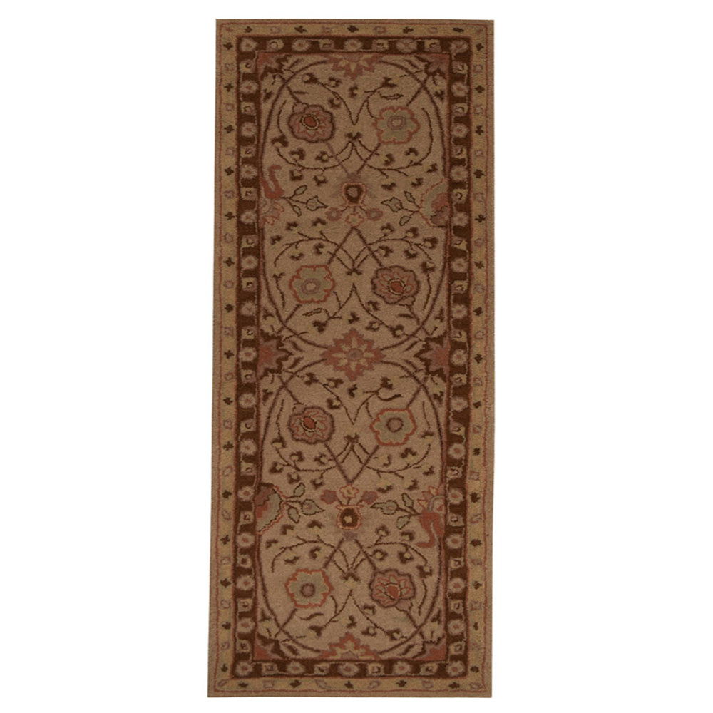 Hand Tufted Wool Area Rug Oriental Cream K05202