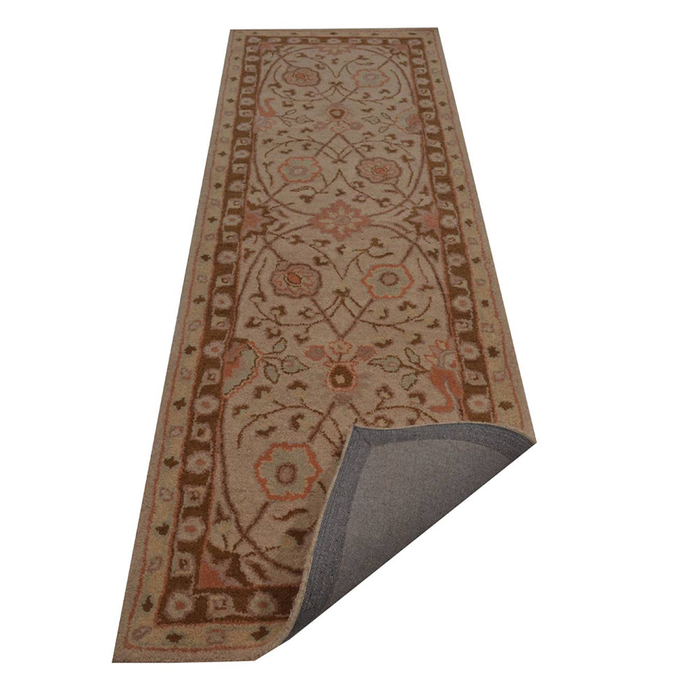 Hand Tufted Wool Area Rug Oriental Cream K05202