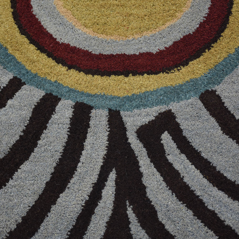 Hand Tufted Wool Area Rug Contemporary Silver K09342