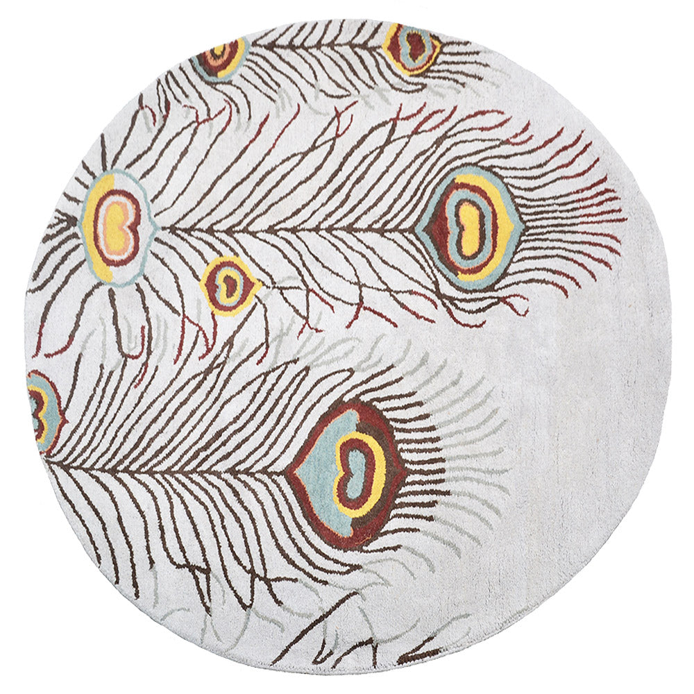 Hand Tufted Wool Area Rug Contemporary Silver K09342