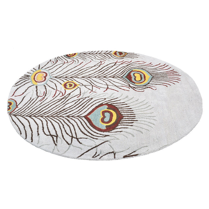 Hand Tufted Wool Area Rug Contemporary Silver K09342