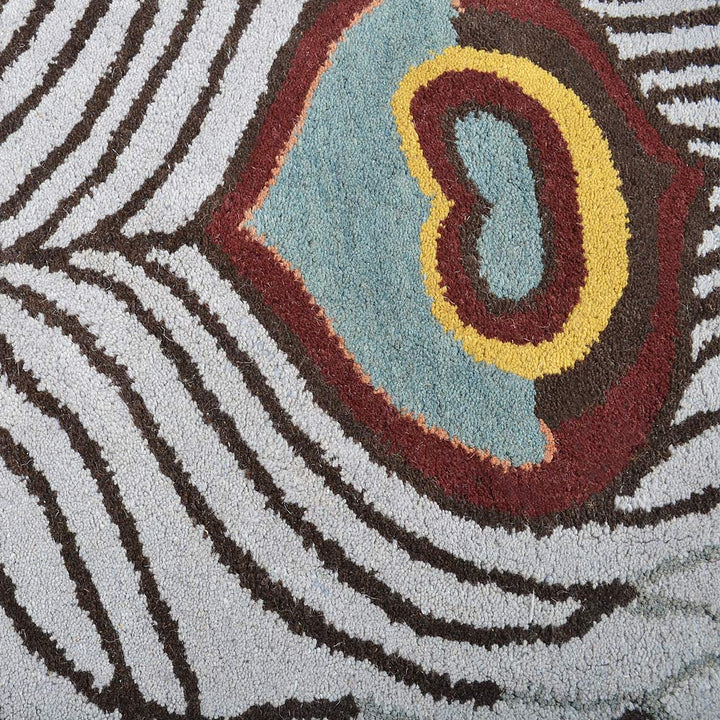 Hand Tufted Wool Area Rug Contemporary Silver K09342