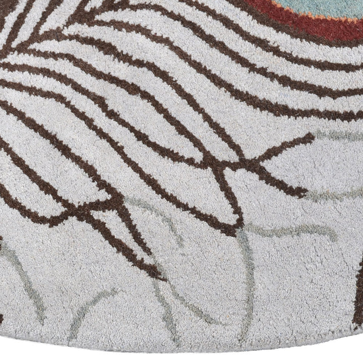 Hand Tufted Wool Area Rug Contemporary Silver K09342