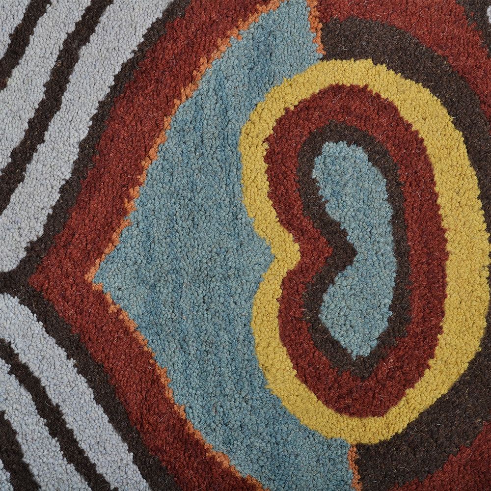 Hand Tufted Wool Area Rug Contemporary Silver K09342