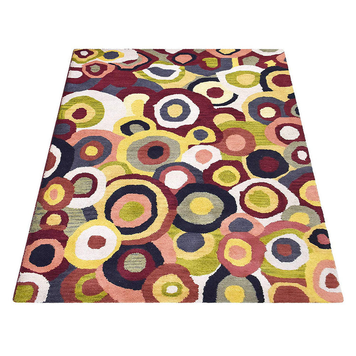 Hand Tufted Wool  Area Rug Contemporary Multicolor K11125849