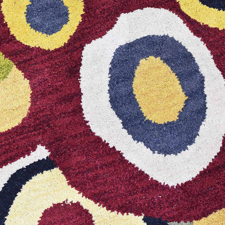 Hand Tufted Wool  Area Rug Contemporary Multicolor K11125849