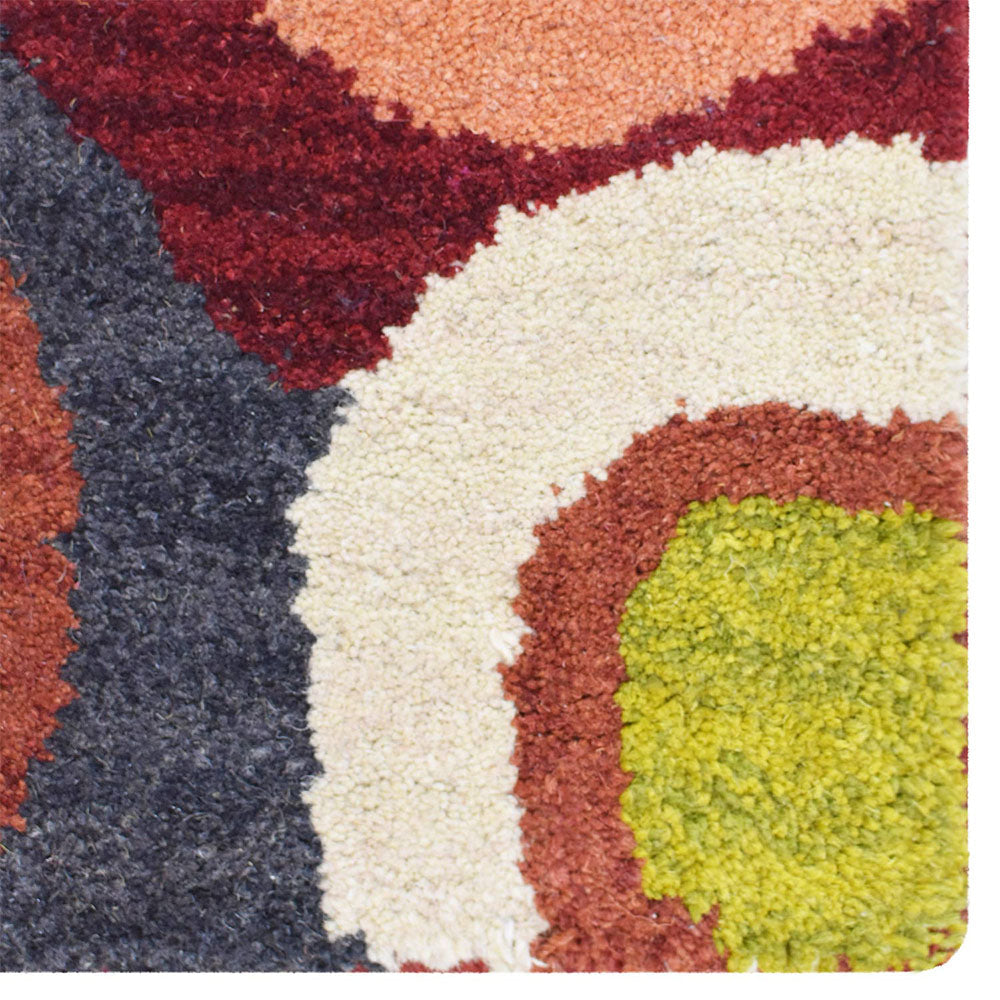 Hand Tufted Wool  Area Rug Contemporary Multicolor K11125849