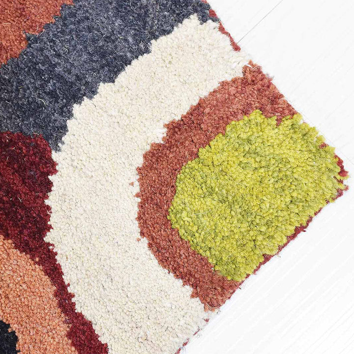 Hand Tufted Wool  Area Rug Contemporary Multicolor K11125849